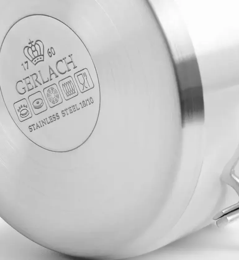 GERLACH BRAVA Komplet Garnki z pokrywkami 8 el + garnek 7 l + 10 l Gerlach Ambiente