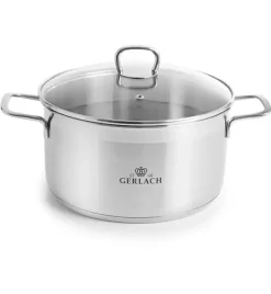 GERLACH BRAVA Komplet Garnki z pokrywkami 8 el + garnek 7 l + 10 l Gerlach Ambiente