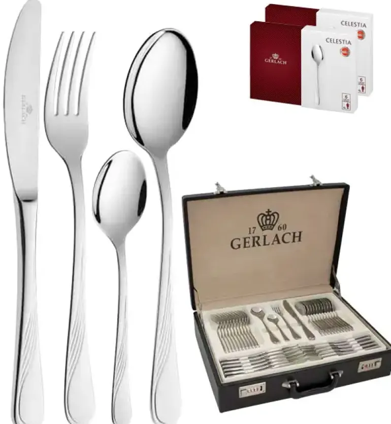 GERLACH CELESTIA 04A Komplet 80 elementów w walizce dla 12 osób / połysk