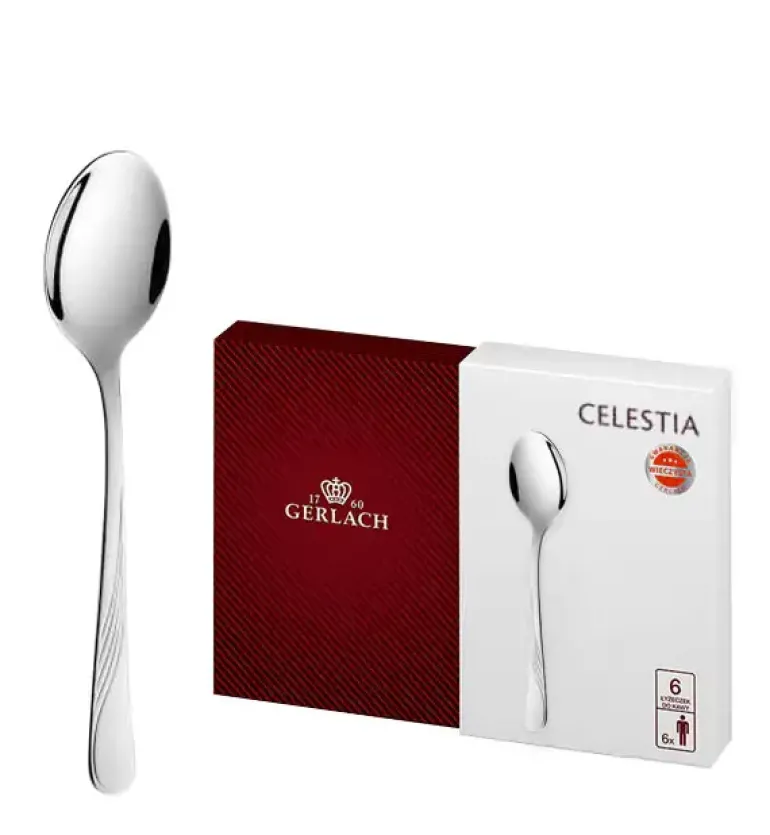 GERLACH CELESTIA 04A Komplet Łyżeczki do kawy 6 el w pudełku dla 6 osób / połysk