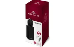 GERLACH COMFORT 985 Zestaw 5 noży w bloku czarnym + ostrzałka 2w1 / antypoślizgowa rękojeść