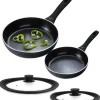 GERLACH CONTRAST PROCOAT Komplet patelni 20, 28 cm z powłoką ceramiczną non-stick + pokrywki silikonowe