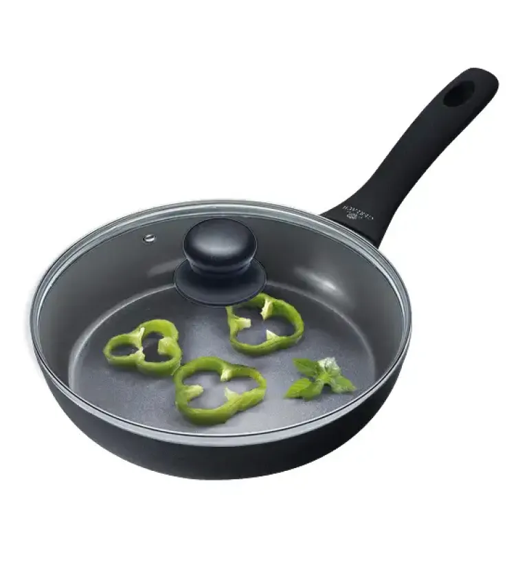 GERLACH CONTRAST PROCOAT Patelnia 20 cm z powłoką ceramiczną XERA DUR non-stick + pokrywka uniwersalna