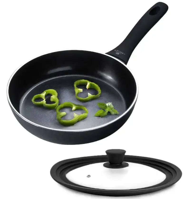 GERLACH CONTRAST PROCOAT Patelnia 28 cm z powłoką ceramiczną XERA DUR non-stick + pokrywka silikonowa