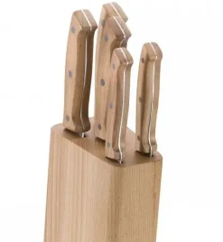 GERLACH COUNTRY 959A Komplet 5 noży w bloku + ostrzałka 3w1 uni czarna