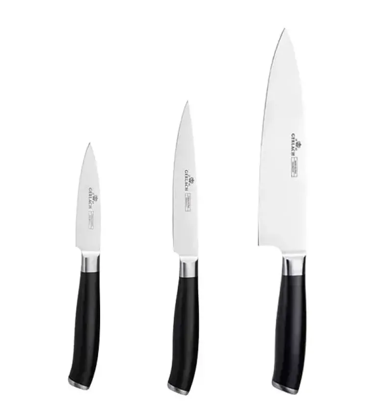 GERLACH DECO BLACK 991A Komplet 3 noży luzem / stal nierdzewna