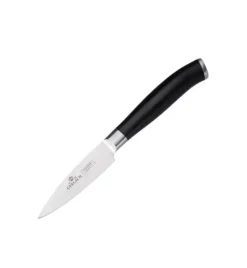 GERLACH DECO BLACK Komplet 5 noży w bloku + ostrzałka 3w1+ Deska Natur 30 x 24 cm