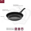 GERLACH FIRST Patelnia 28 cm + pokrywka uniwersalna szklana 28 cm | dwuwarstwowa powłoka ceramiczna