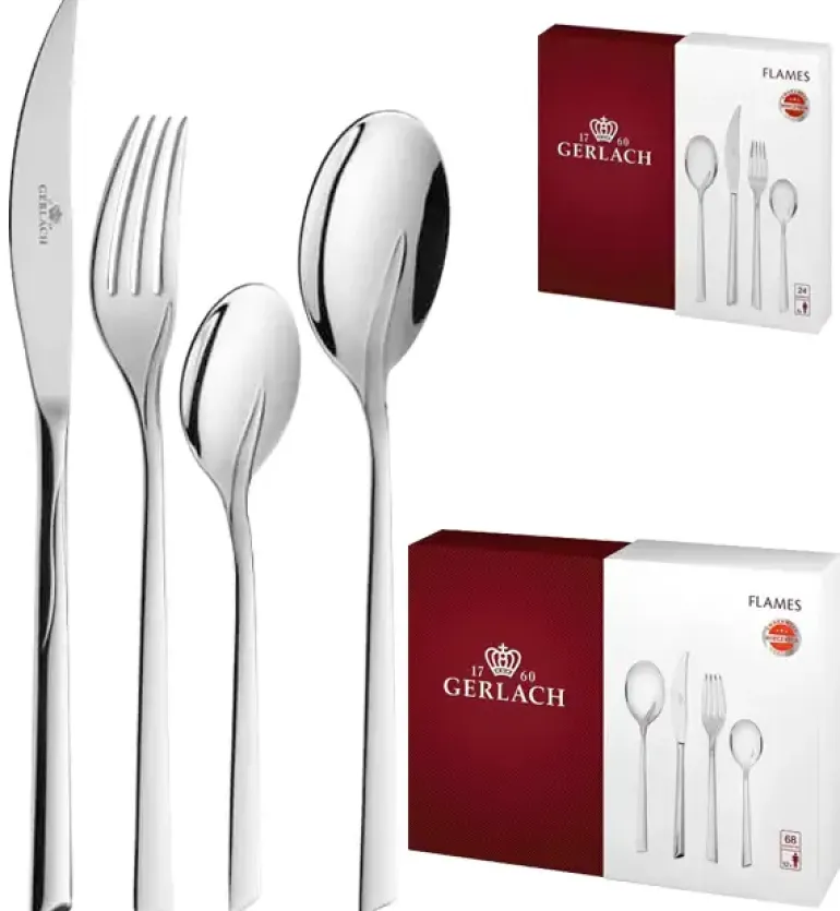 Gerlach Flames Sztućce Komplet 92 el (68P+24P) / 18 osób / połysk