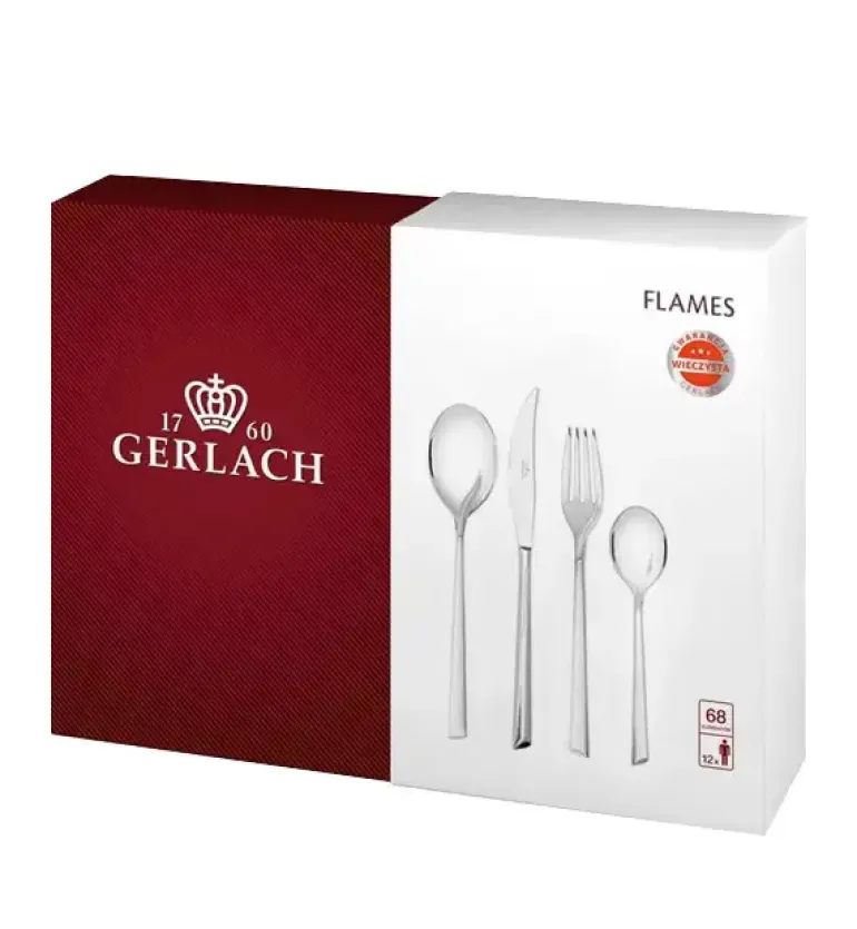 Gerlach Flames Sztućce Komplet 92 el (68P+24P) / 18 osób / połysk