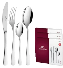 GERLACH FLOW Sztućce Komplet 72 el pudełko / 18 osób / połysk