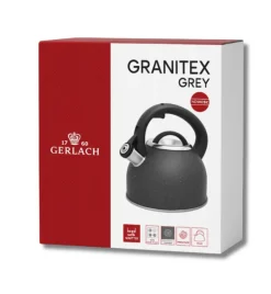 GERLACH GRANITEX GREY Czajnik 2,8 L ze stali nierdzewnej / indukcja