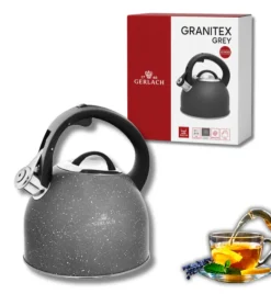 GERLACH GRANITEX GREY Czajnik 2,8 L ze stali nierdzewnej / indukcja