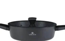 GERLACH GRANITEX Komplet garnki 24, 28 cm + rondel 16 cm powłoka ILAG XERA DUR 2 / indukcja