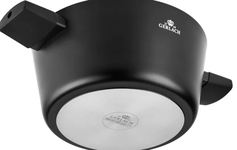 GERLACH GRANITEX Komplet garnki 24, 28 cm + rondel 16 cm powłoka ILAG XERA DUR 2 / indukcja