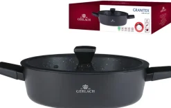 GERLACH GRANITEX Komplet 2 garnki + rondel + 3 patelnie + naleśnikowa + brytfanna / indukcja