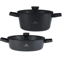 GERLACH GRANITEX Komplet garnki 24, 28 cm powłoka ILAG XERA DUR 2 / indukcja
