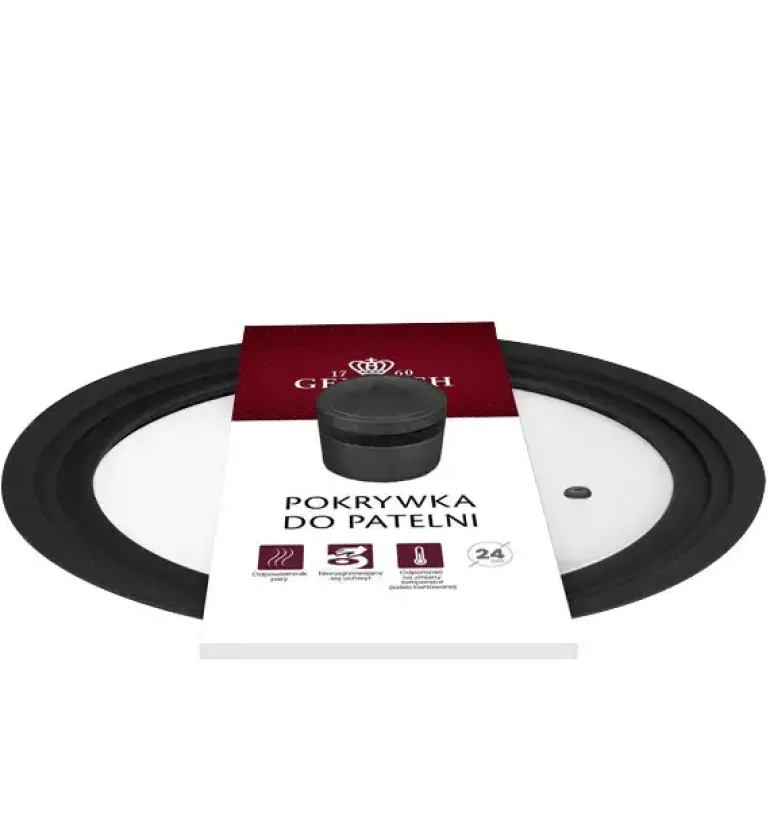 GERLACH GRANITEX Patelnia głęboka z powłoką ceramiczną ILAG Xera Dur 2® 28 cm + pokrywka / aluminium