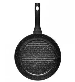 GERLACH GRANITEX Patelnia grillowa 28 cm okrągła z powłoką ceramiczną ILAG Xera Dur 2® 28 cm / aluminium