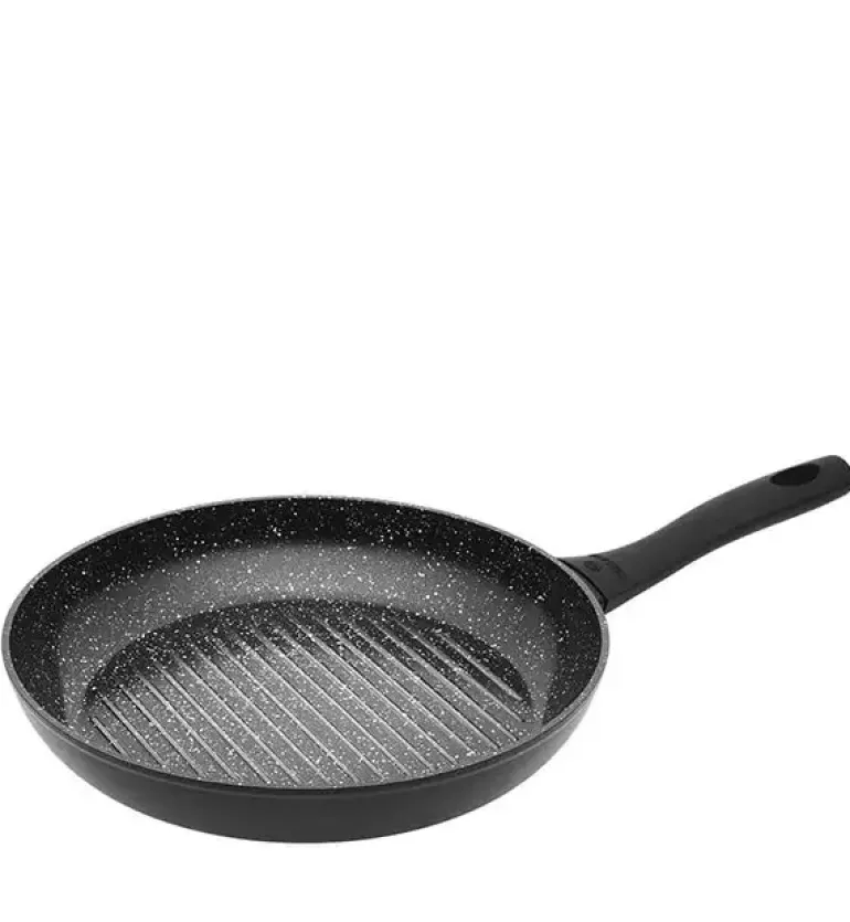GERLACH GRANITEX Patelnia grillowa 28 cm okrągła z powłoką ceramiczną ILAG Xera Dur 2® 28 cm / aluminium