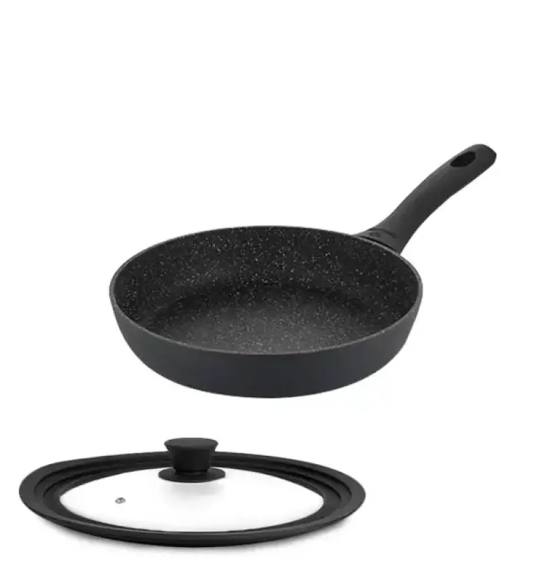 GERLACH GRANITEX Patelnia z powłoką ceramiczną ILAG Xera Dur 2® 24 cm + pokrywka / aluminium
