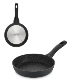 GERLACH GRANITEX Patelnia z powłoką ceramiczną ILAG Xera Dur 2® 20 cm + pokrywka / aluminium