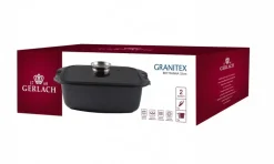 GERLACH GRANITEX Zestaw patelni z powłoką ceramiczną ILAG XERA DUR 2 20, 24, 28 cm + Brytfanna 32 cm z pokrywką / aluminium