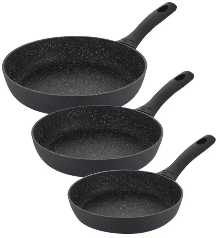 GERLACH GRANITEX Zestaw patelni z powłoką ceramiczną 20, 24, 28 cm ILAG Xera Dur 2® / aluminium