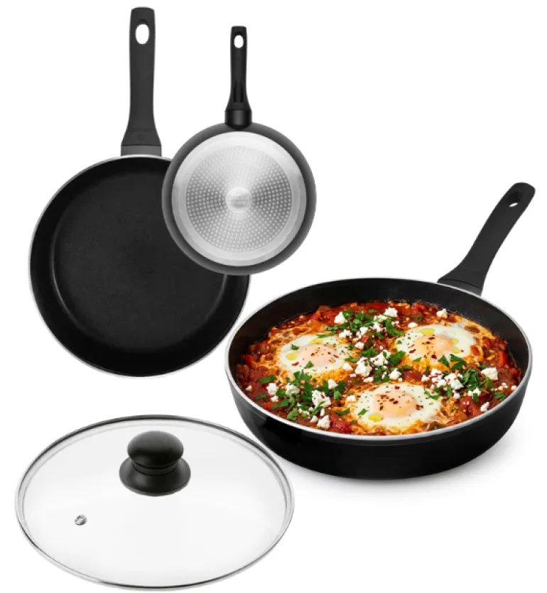 GERLACH HARMONY CLASSIC Patelnia 24 cm z pokrywką / powłoka ceramiczna ILAG Ceralon / indukcja