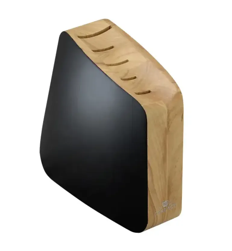 GERLACH LOFT Komplet 5 noży w bloku + Gerlach Natur Tasak z deską do ziół + deska dębowa + nożyce