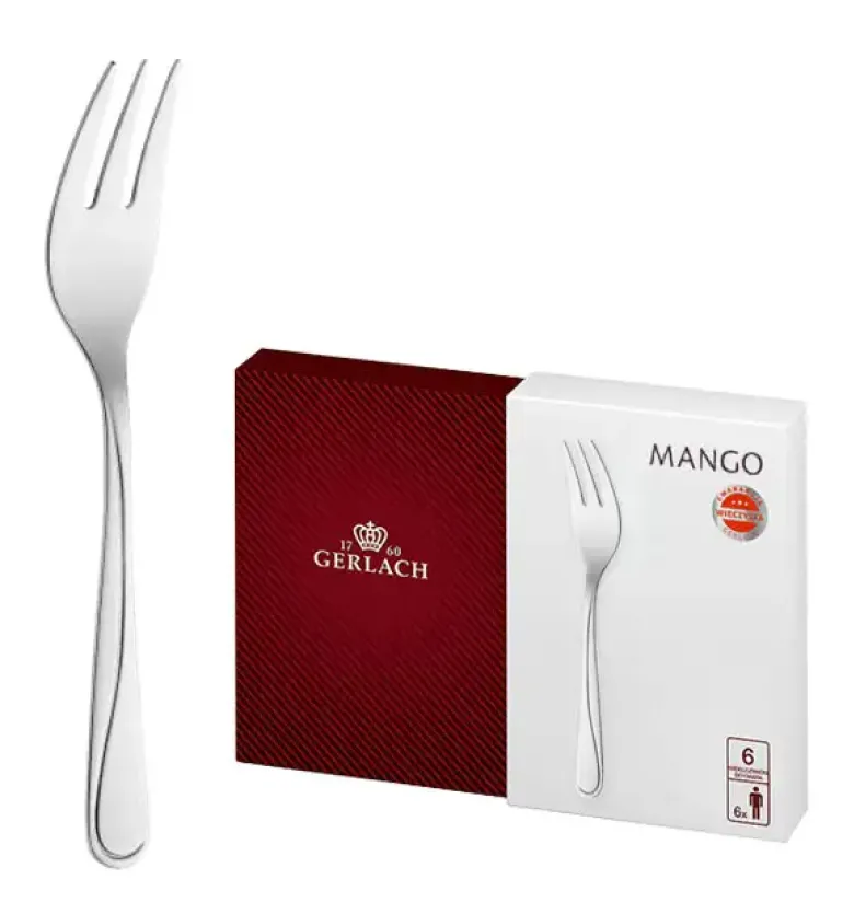 Gerlach Mango Sztućce Widelczyki do ciast 6 el pudełko / 6 osób / połysk