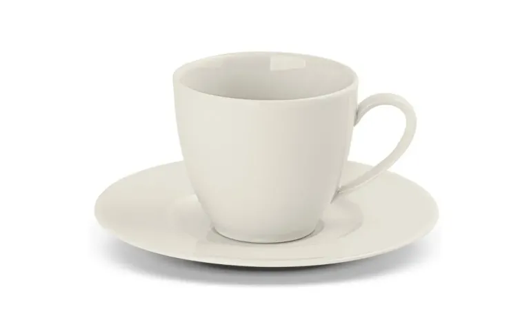 GERLACH MODERN IVORY Komplet filiżanek 185 ml ze spodkami 6 os 12 el / porcelana