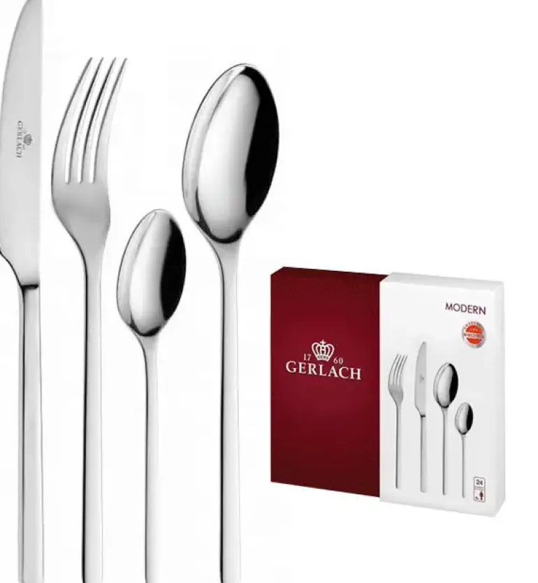 Gerlach Modern Sztućce Komplet 24 el pudelko / 6 osób / połysk