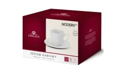 GERLACH MODERN WHITE Komplet filiżanek 185 ml ze spodkami 6 os 12 el / porcelana