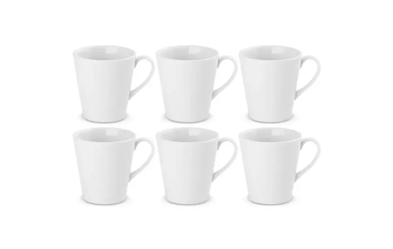 GERLACH MODERN WHITE Komplet kubków 280 ml 6 os 6 el / porcelana
