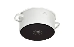 GERLACH NATUR ENAMEL BIAŁY Garnek emaliowany 3 l z pokrywką 20 cm / stal węglowa