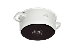 GERLACH NATUR ENAMEL Komplet Garnki z pokrywkami 6 el / biały / emalia