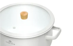 GERLACH NATUR ENAMEL Komplet Garnki z pokrywkami 6 el / biały / emalia