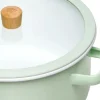GERLACH NATUR ENAMEL ZIELONY Garnek emaliowany 5 l z pokrywką 24 cm / stal węglowa