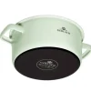 GERLACH NATUR ENAMEL ZIELONY Garnek emaliowany 3 l z pokrywką 20 cm / stal węglowa