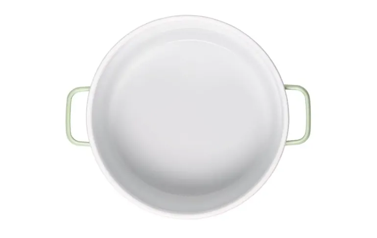 GERLACH NATUR ENAMEL ZIELONY Garnek emaliowany 3 l z pokrywką 20 cm / stal węglowa