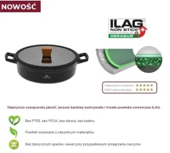 GERLACH NATUR Garnek 4,2 L z pokrywką 28 cm / 2 elementy / powłoka ILAG Xera Dur 2 Ceramic / indukcja