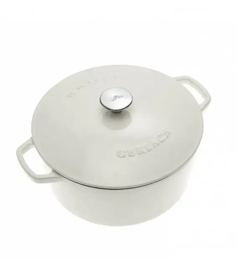 GERLACH NATUR IRON Komplet 2 garnków z pokrywkami 3L + 5L | żeliwo | indukcja