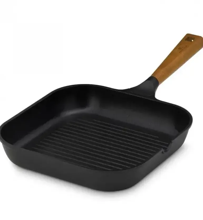 GERLACH NATUR Komplet patelni z powłoką ceramiczną ILAG® Non-Stick / 20, 24, 28 cm, Grillowa 24 cm