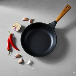 GERLACH NATUR Patelnia 20 cm z powłoką ceramiczną + pokrywka szklana | ILAG® Non-Stick Xera Dur 2
