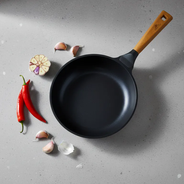 GERLACH NATUR Patelnia 20 cm z powłoką ceramiczną + pokrywka szklana | ILAG® Non-Stick Xera Dur 2