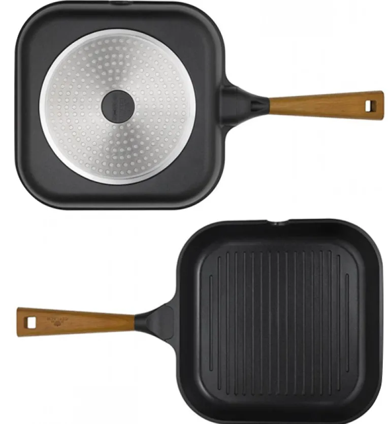 GERLACH NATUR Patelnia grillowa 24 cm / powłoka ceramiczna ILAG® Non-Stick