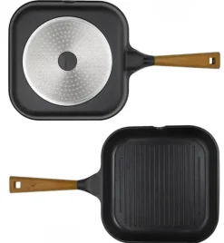 GERLACH NATUR Patelnia grillowa 24 cm / powłoka ceramiczna ILAG® Non-Stick