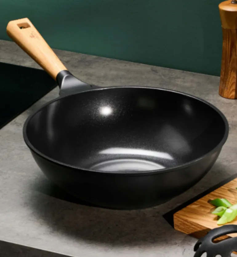 GERLACH NATUR Wok 28 cm z powłoką ceramiczną ILAG® Non-Stick Xera Dur 5