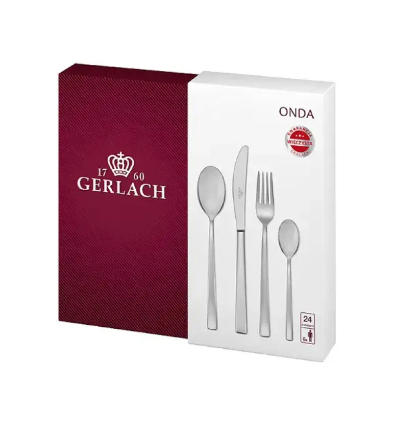 GERLACH ONDA Sztućce Komplet 72 el pudełko / 18 osób / połysk